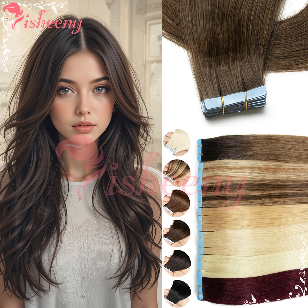 Invisible Tape In Extensions Real Hair - Isheeny, ekstensi rambut dengan teknik pemasangan