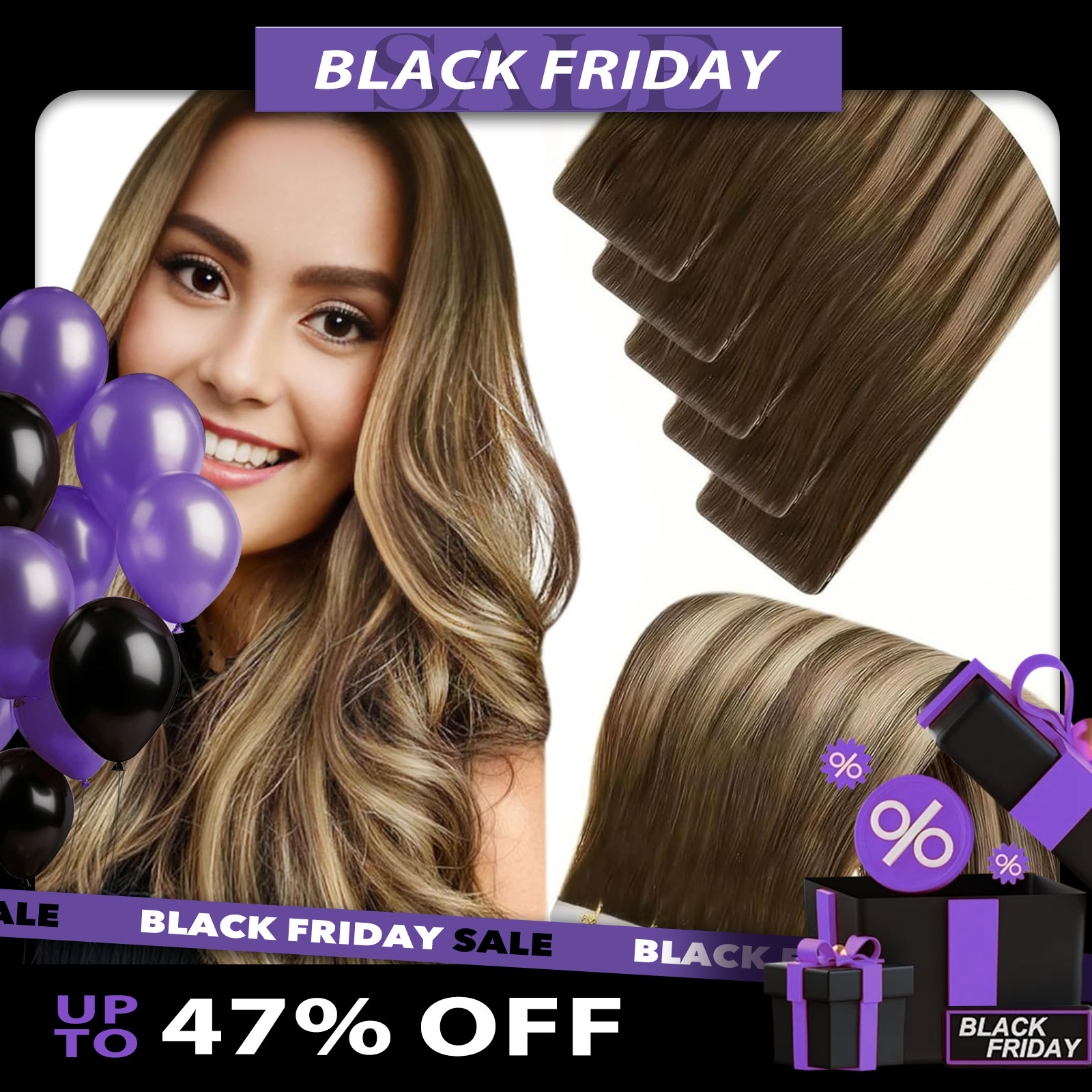 Invisible Tape In Extensions Real Hair - LaaVoo pita injeksi tak terlihat dalam