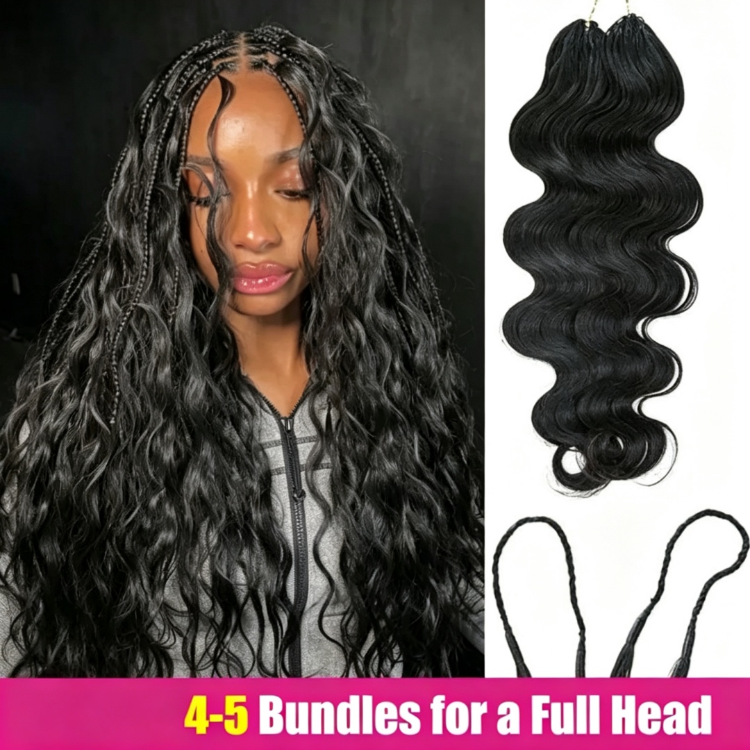 Hair Bundles - Ekstensi Rambut Manusia Model Gelombang Alami