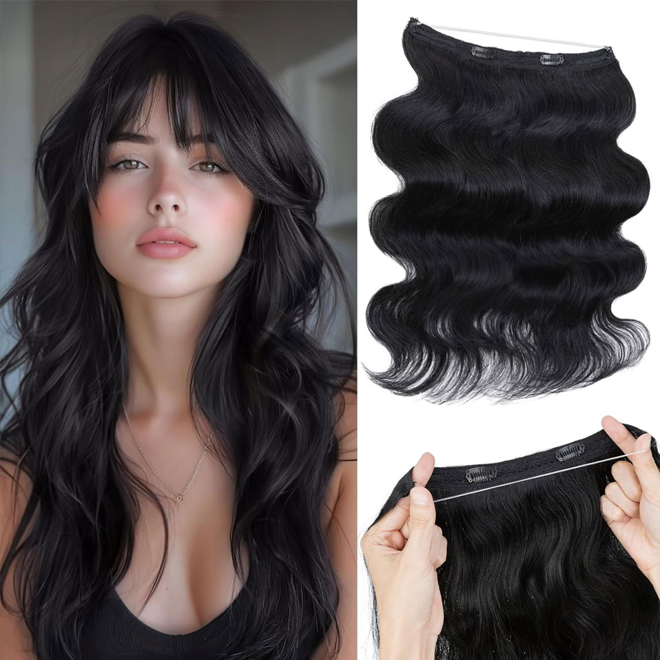 S-noilite Wire Dalam Ekstensi  - Invisible Tape In Extensions Real Hair ulasan dan harga