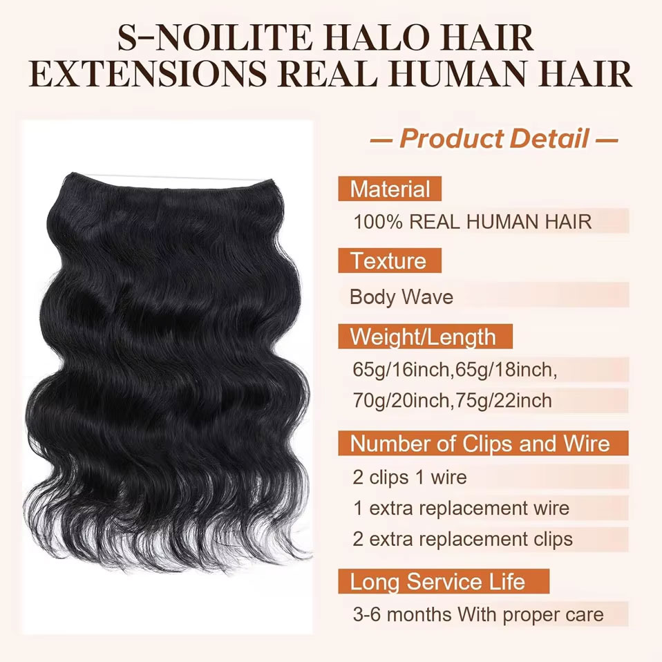 S-noilite Wire Dalam Ekstensi  - Invisible Tape In Extensions Real Hair ulasan dan harga