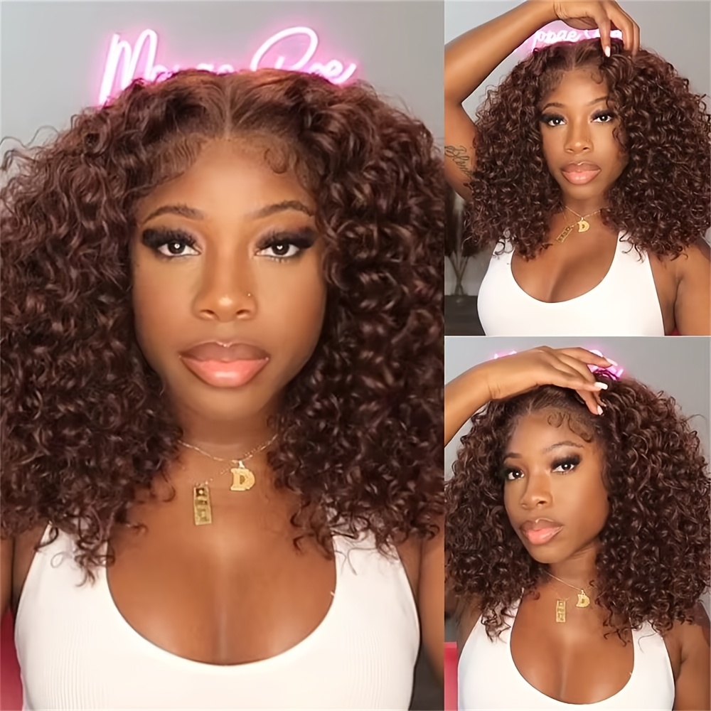 Wig Bob Pendek Keriting Rambut - Glueless Wear And Go Human Hair Wig ulasan dan harga
