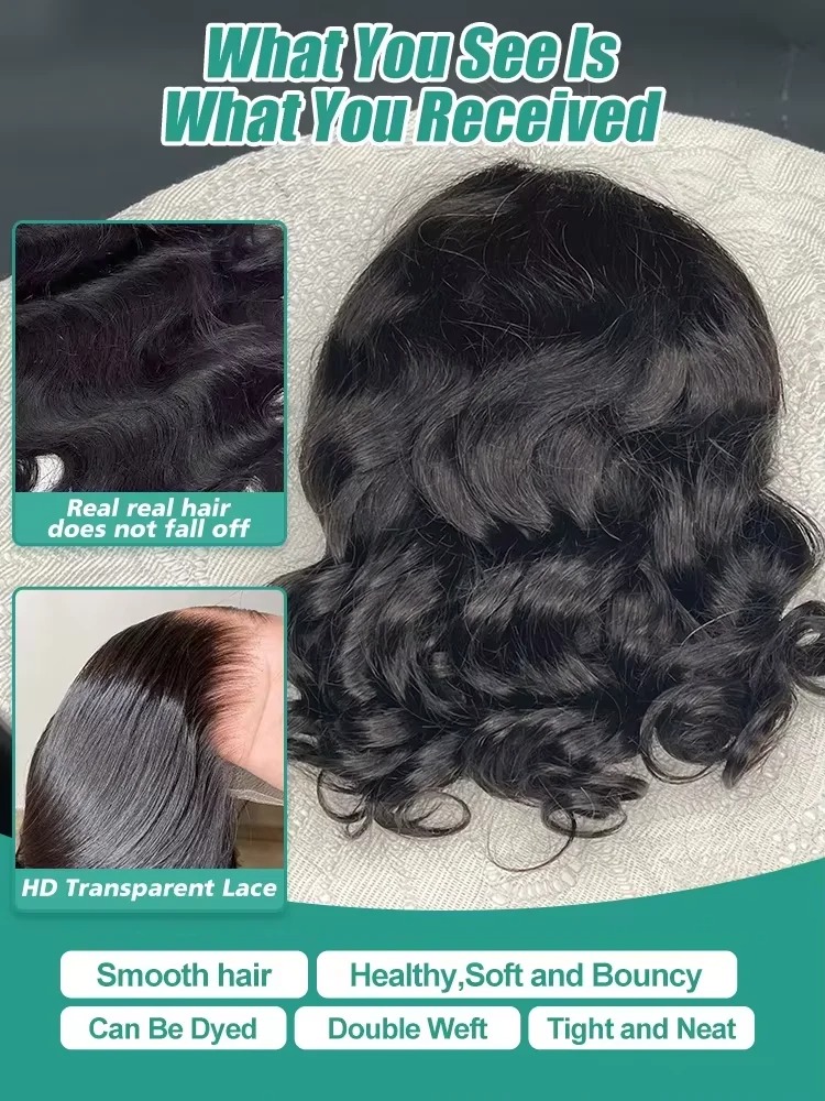 Wig Bob Rambut Manusia Model B - Glueless Wear And Go Human Hair Wig ulasan dan harga