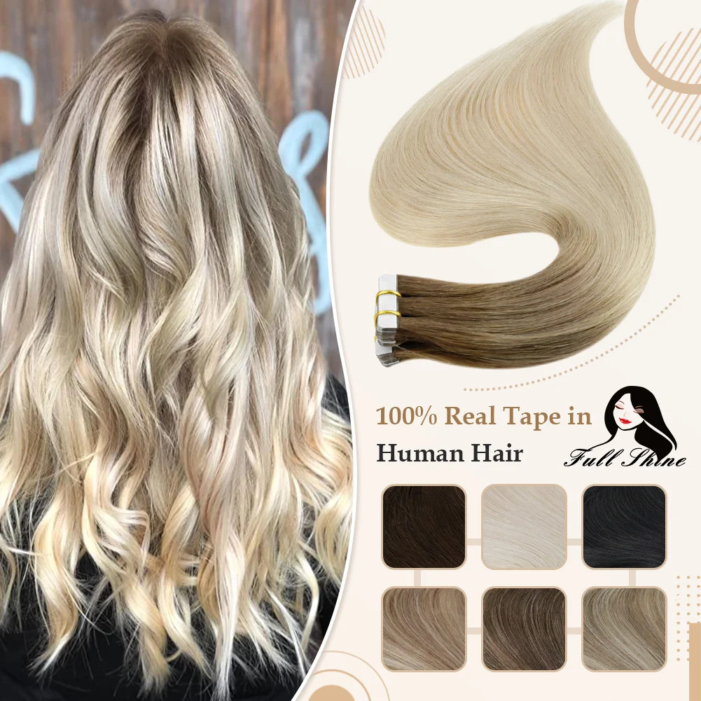 Pita Omber Bersinar Penuh Dala - Invisible Tape In Extensions Real Hair ulasan dan harga