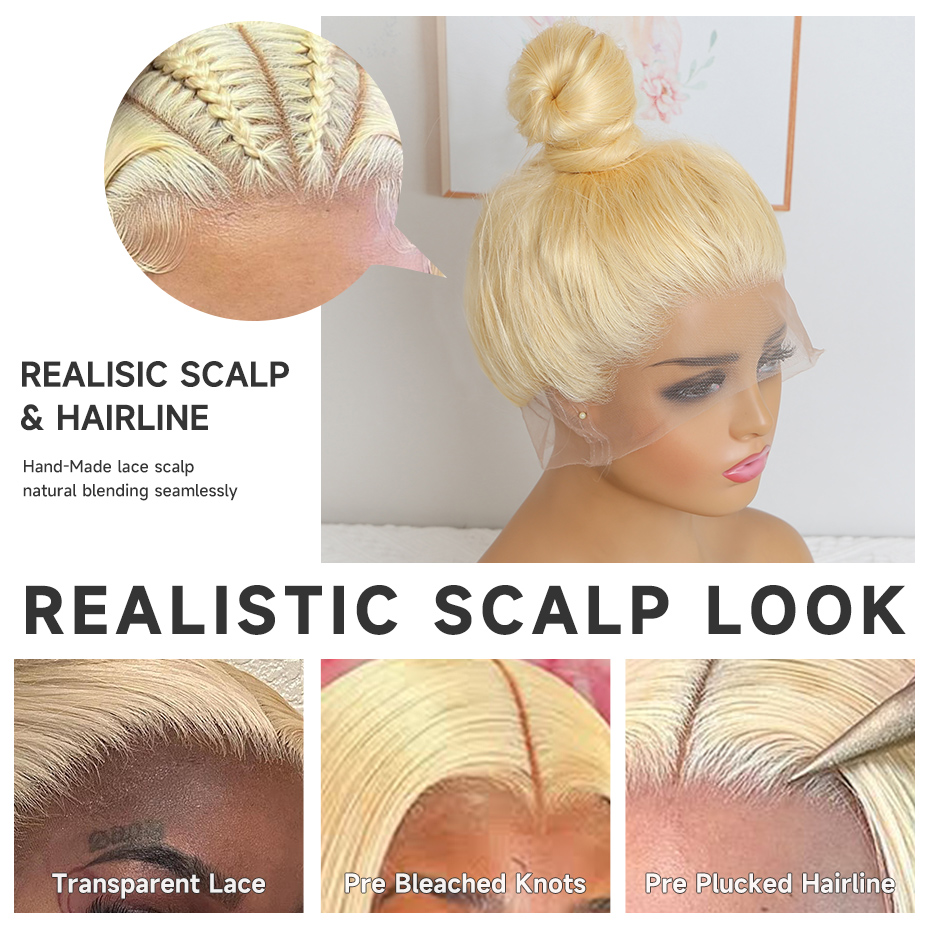 Wig Rambut Manusia Lurus 40 42 - Lace Front Wigs ulasan dan harga