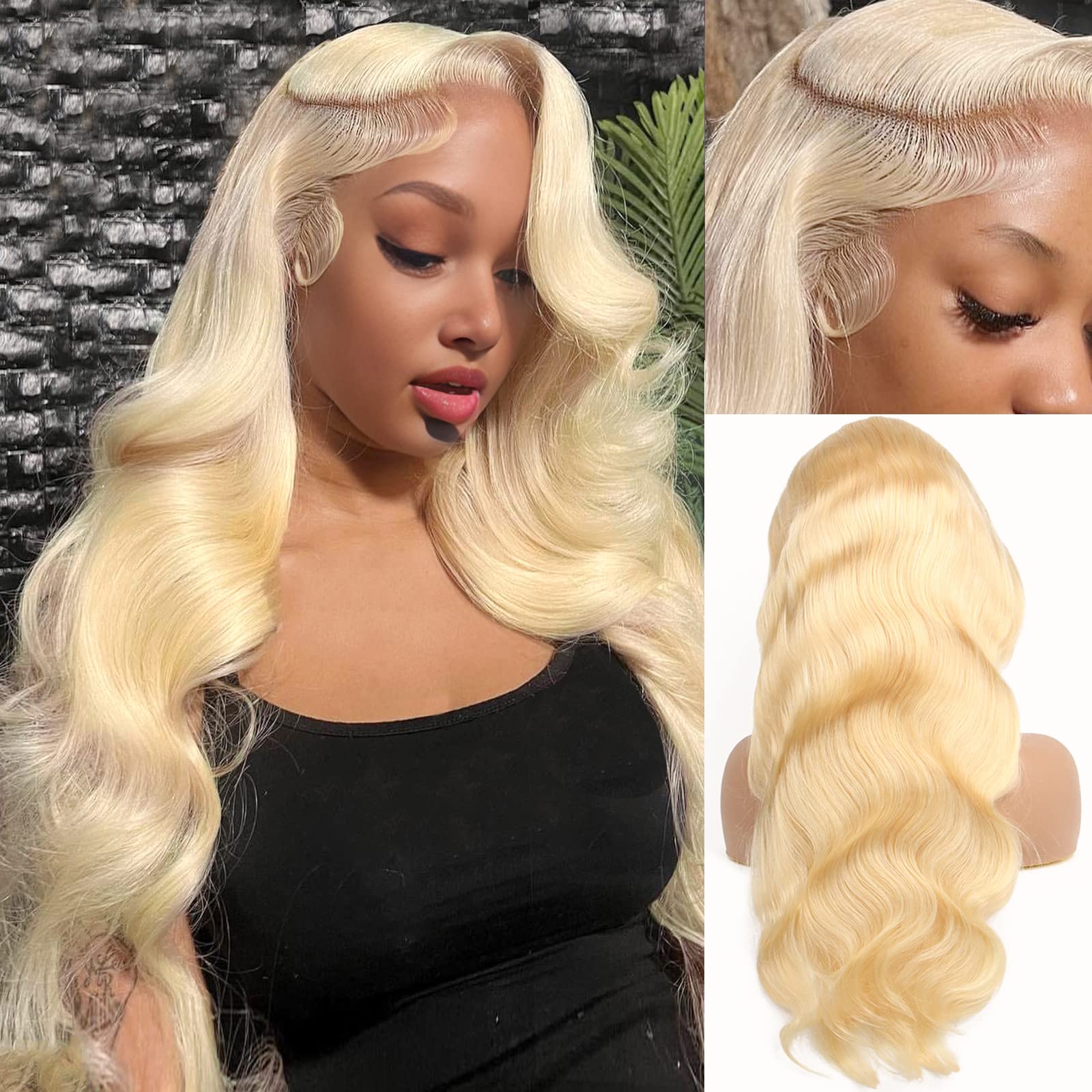 Wig Rambut Asli 613 Lace Front - 613 Blonde Body Wave Lace Front Wig ulasan dan harga