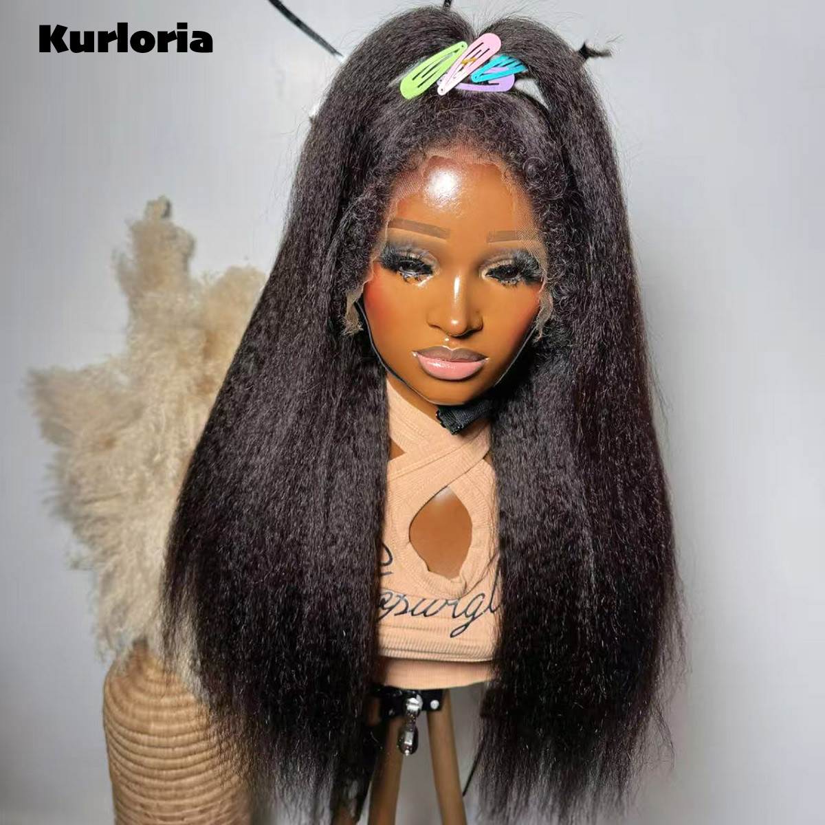 Wig Rambut Asli 100% Warna Hit - Glueless Wear And Go Human Hair Wig ulasan dan harga